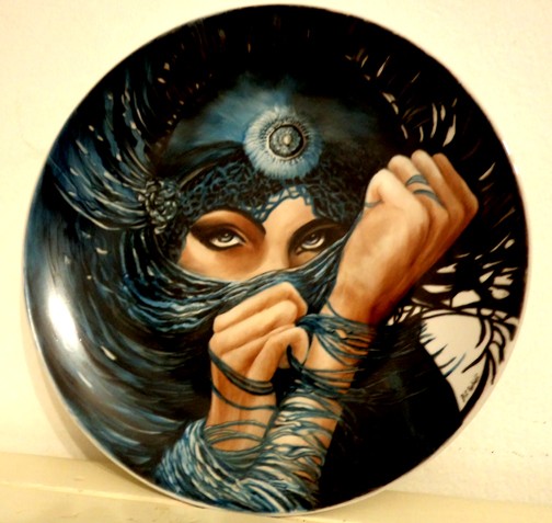 Arab woman on Porcelain Plate