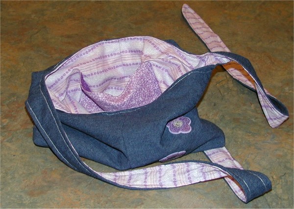 Purple Floral Hobo Bag- 2 of 3