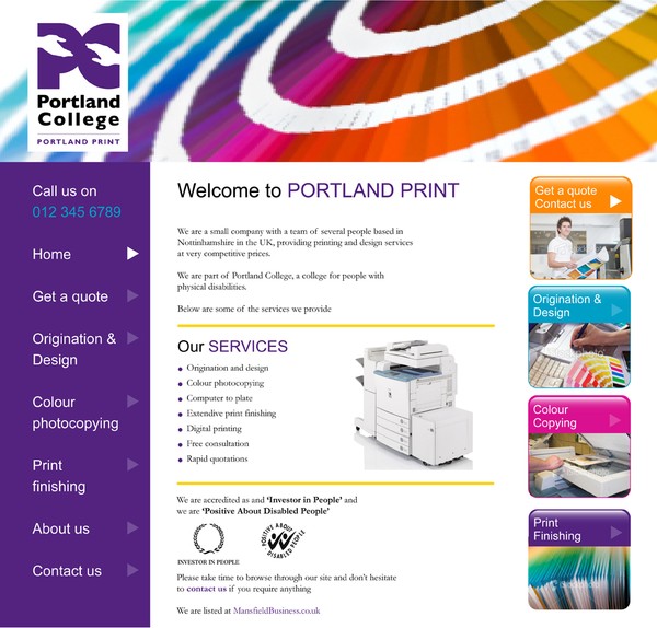 Portland College website