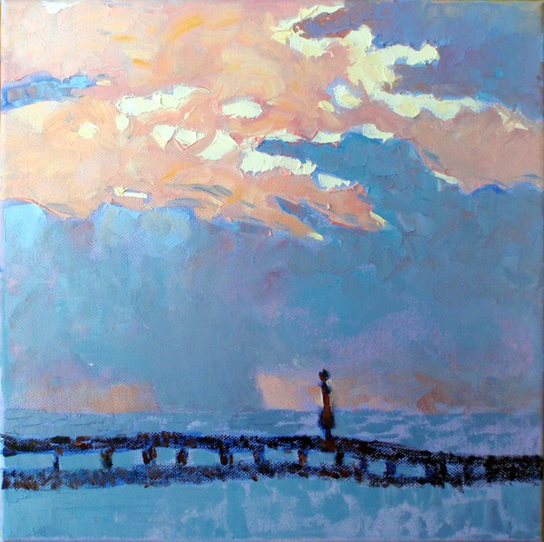1122, Sunset, 30-30 cm, oil on canvas, 2011