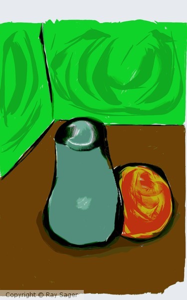 Vase and Fruit 