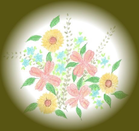 Floral pastel button