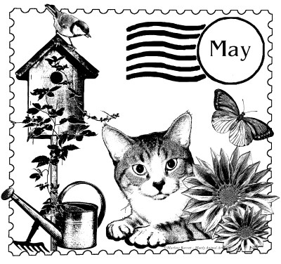 May Rubber Stamp Design
