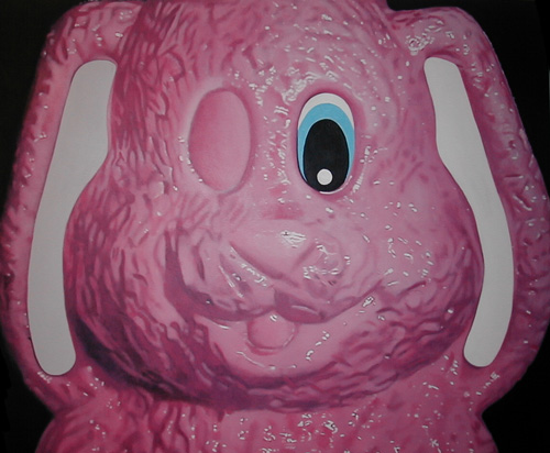 Pink Plastic Bunny