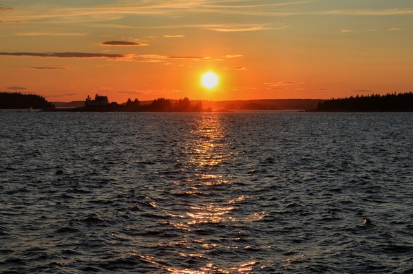 Schoodic Sunset with Island Lighthouse