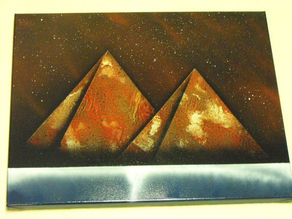 The Two Pyramids and the Red Sky