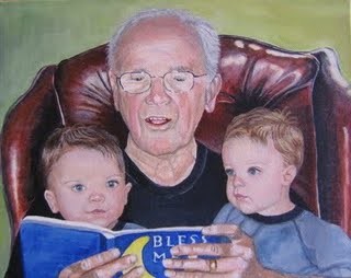 Will, Grampy, Alex original portrait painting