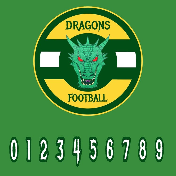 Dragons logo with numbers 