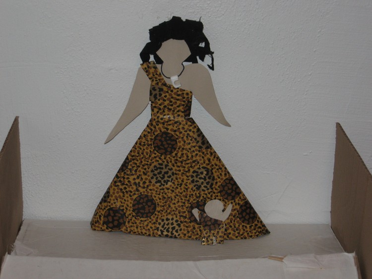 Cavewoman Paper doll upcycled