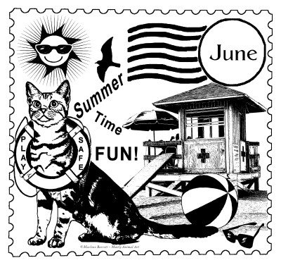 June Rubber Stamp Design