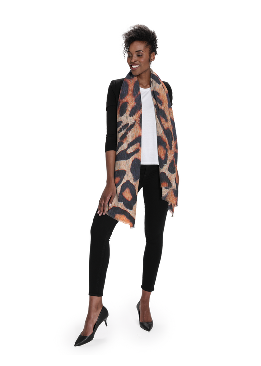 leopard cashmere-scarf
