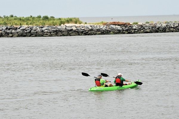 Kayakers in Canal