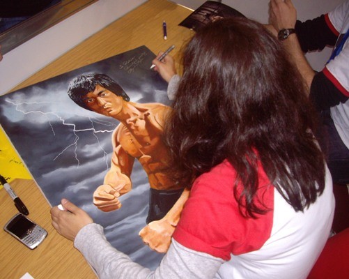 Shannon Lee signs the original