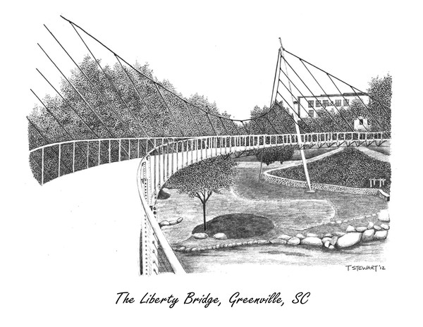 The Liberty Bridge, Greenville, SC