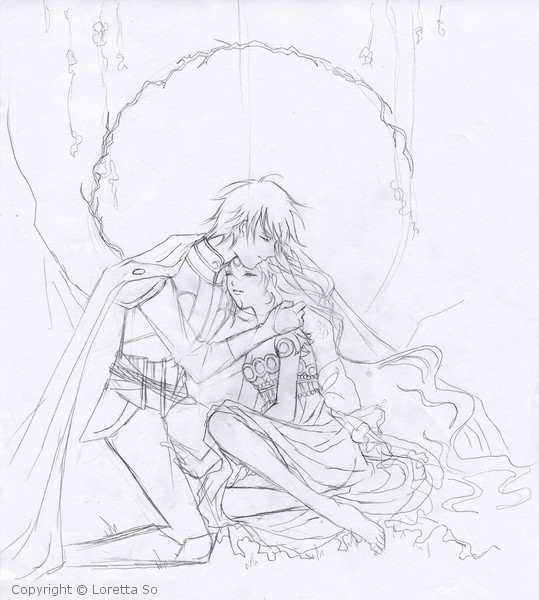 Endymion And Serenity Sketch 1