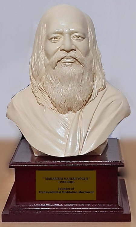 Maharishi Mahesh yogi,  portrait sculpture 