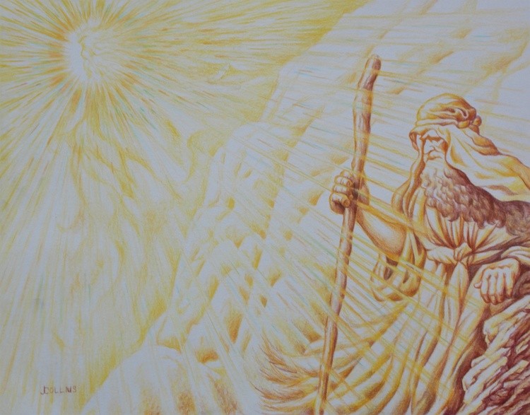 God passes by Moses