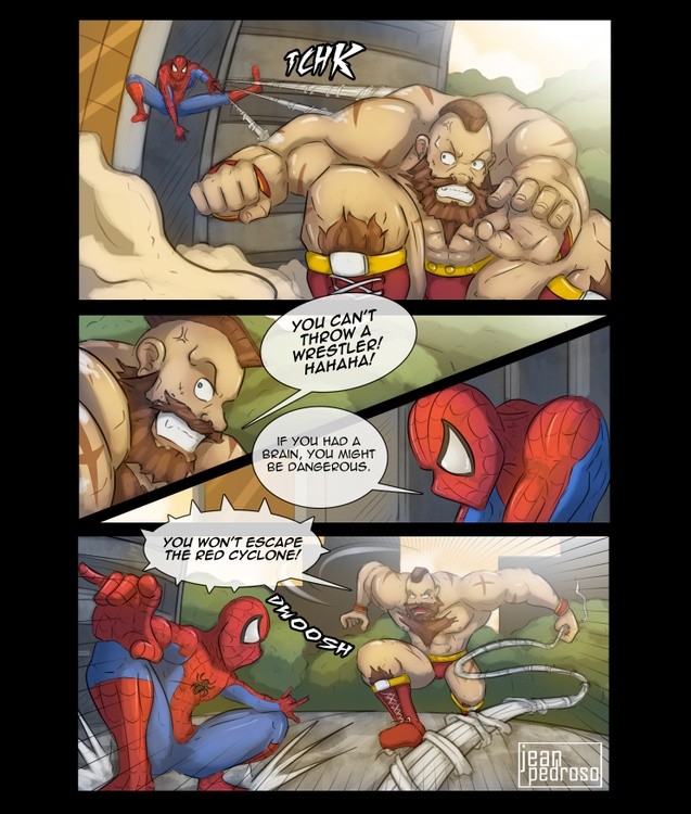Zangief vs Spiderman - Instagram