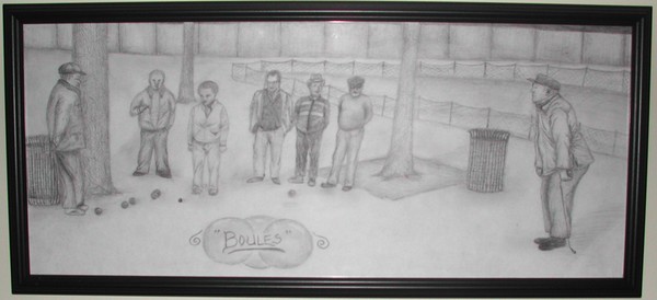 pencil sketch - boules