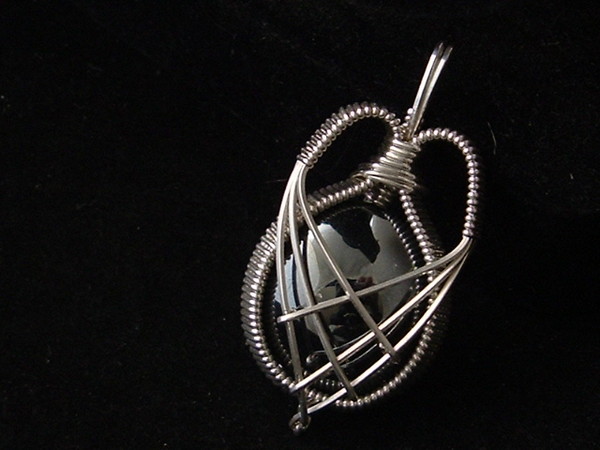 Hematite Silver Cabachon