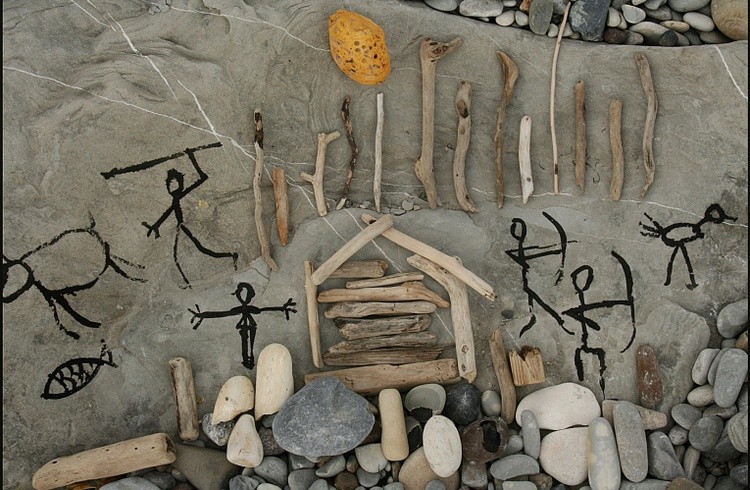 beach junk as art