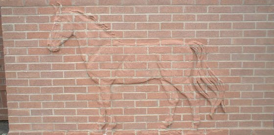 brick horse