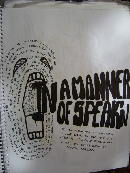 in a manner of speaking