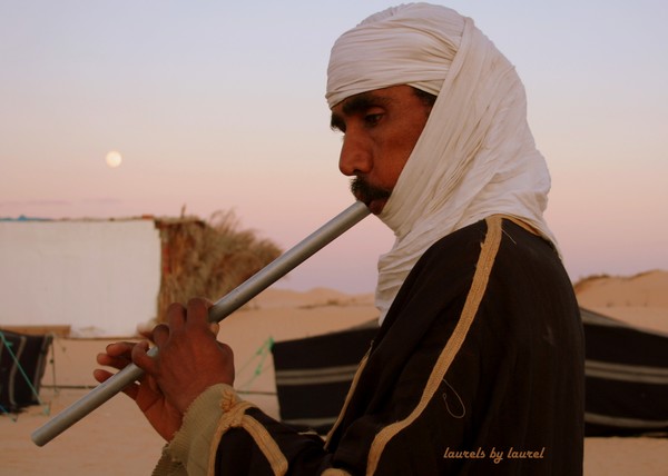 Musician in the Sahara Desert