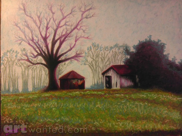 Winter tree & shed