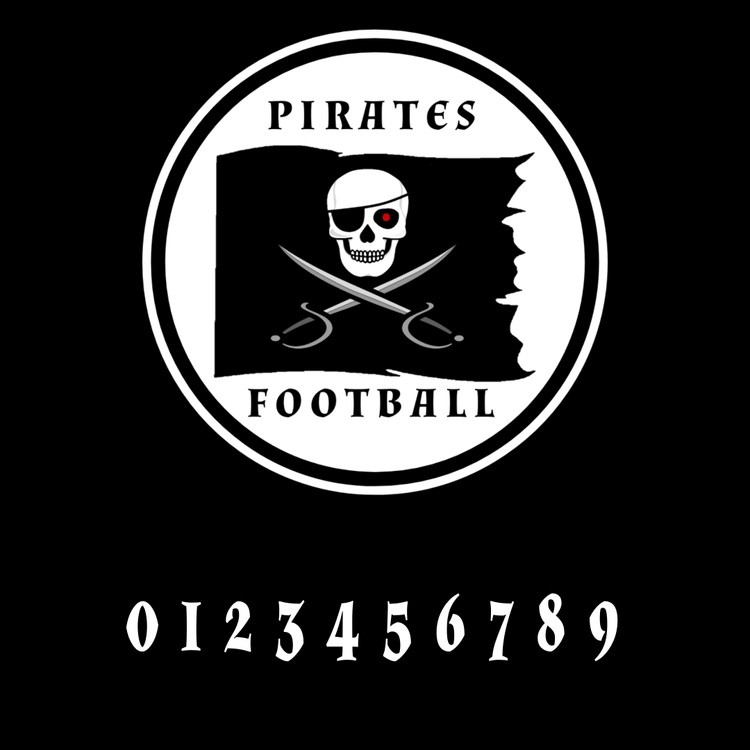 Pirates logo with numbers 