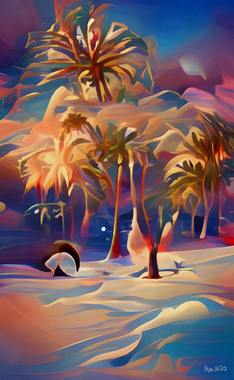 Sand colored Palms and Snow White Sand