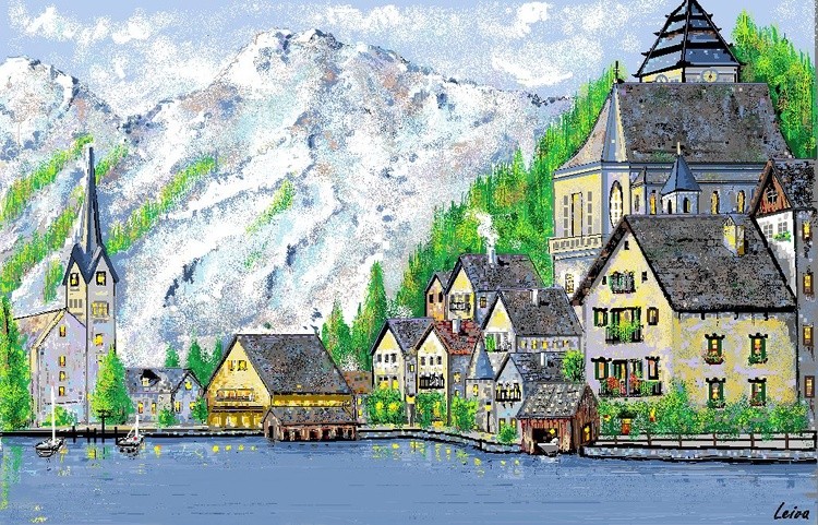 Village in the Alpes