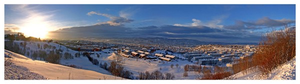 View to winter Trondheim