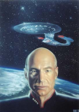 Picard with Enterprise