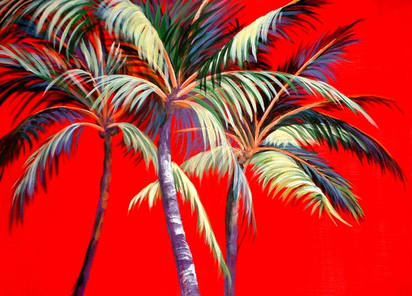 Red Palm Trees