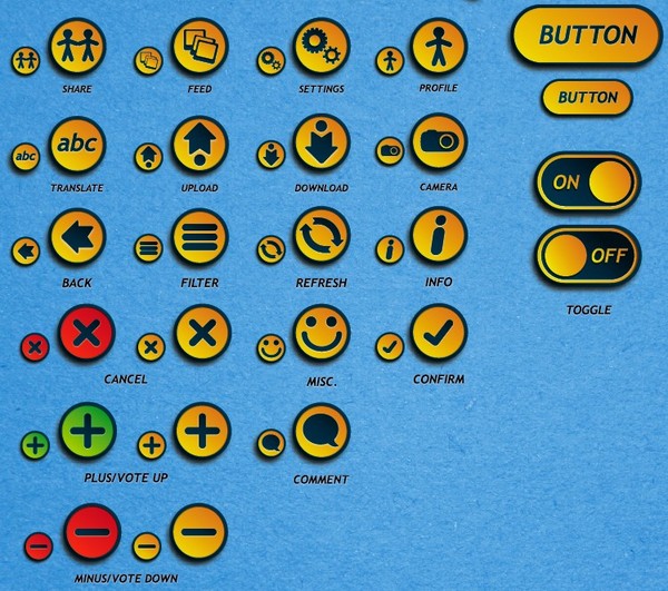 App icons and buttons