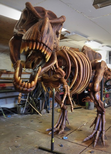 T-Rex Skeleton Sculpture, Front View