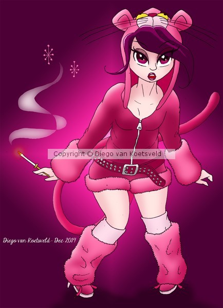 Pink Panther Cosplay Girl