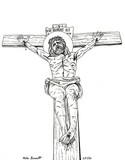 Crucifixion - Line Art