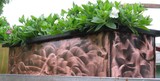 Copper planter with Petunias