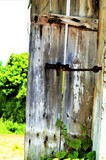 VERY OLD WOOD DOOR AND ITS OLD SECURITY SYSTEM