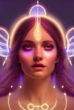Purple Haze - Goddess of Light Digital Fantasy Artwork