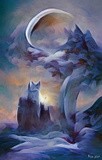 White Castle under mystical moon