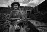 Andean Woman and Machu Picchu