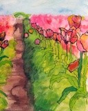 Tulip Trail Watercolor Painting
