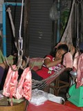 Girl Sleeping with Meat