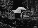 Grist Mill Scratch Art 