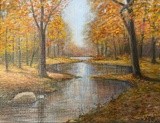 Autumn Trees and Pond