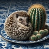 Hedgehoc and cactus