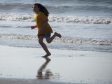 Running on the beach